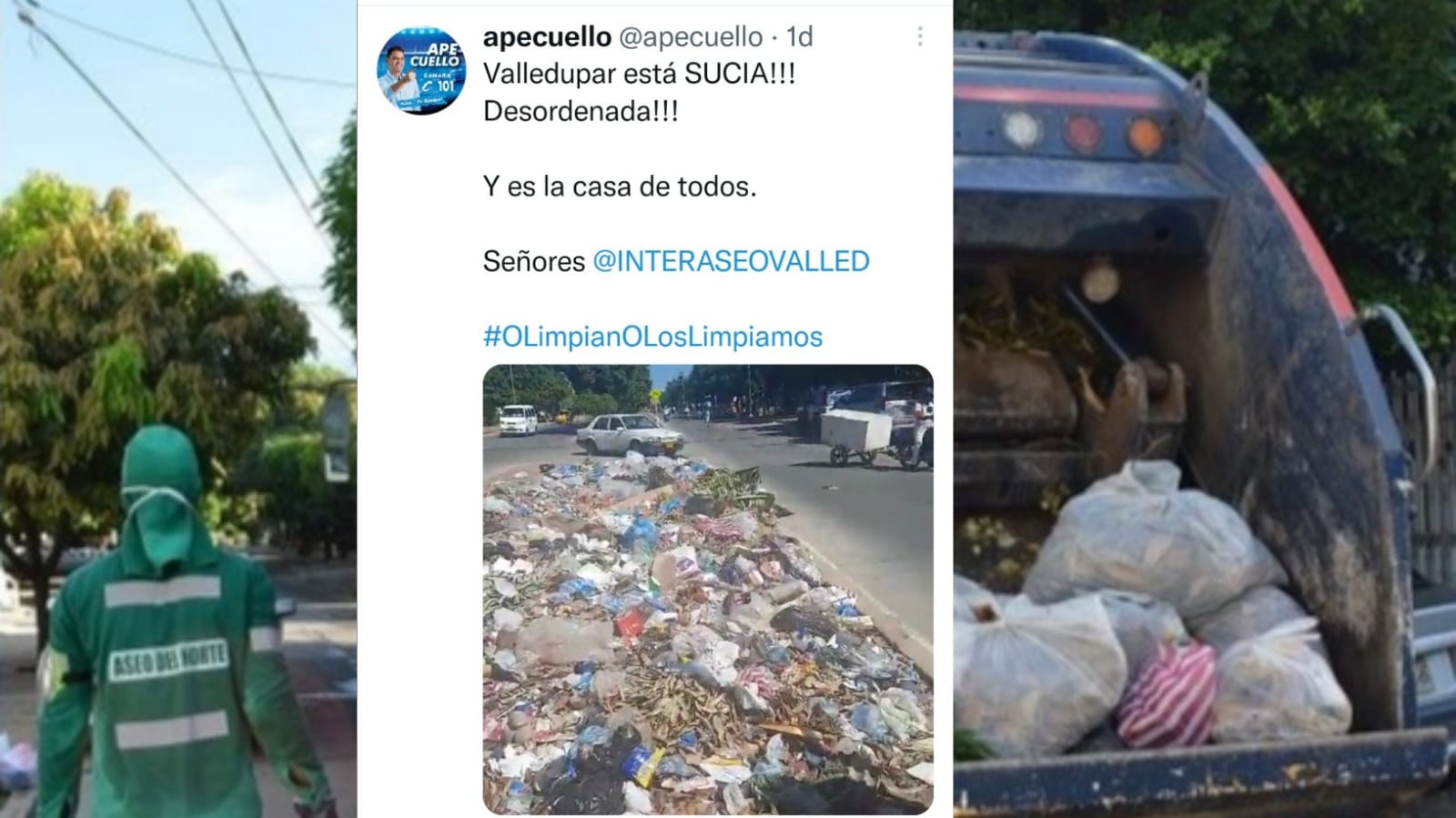 Aseo del Norte no aguntó y le contestó a ‘Ape’ Cuello | Semanario La Calle